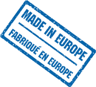 Bild eines Stempels Made in Europa